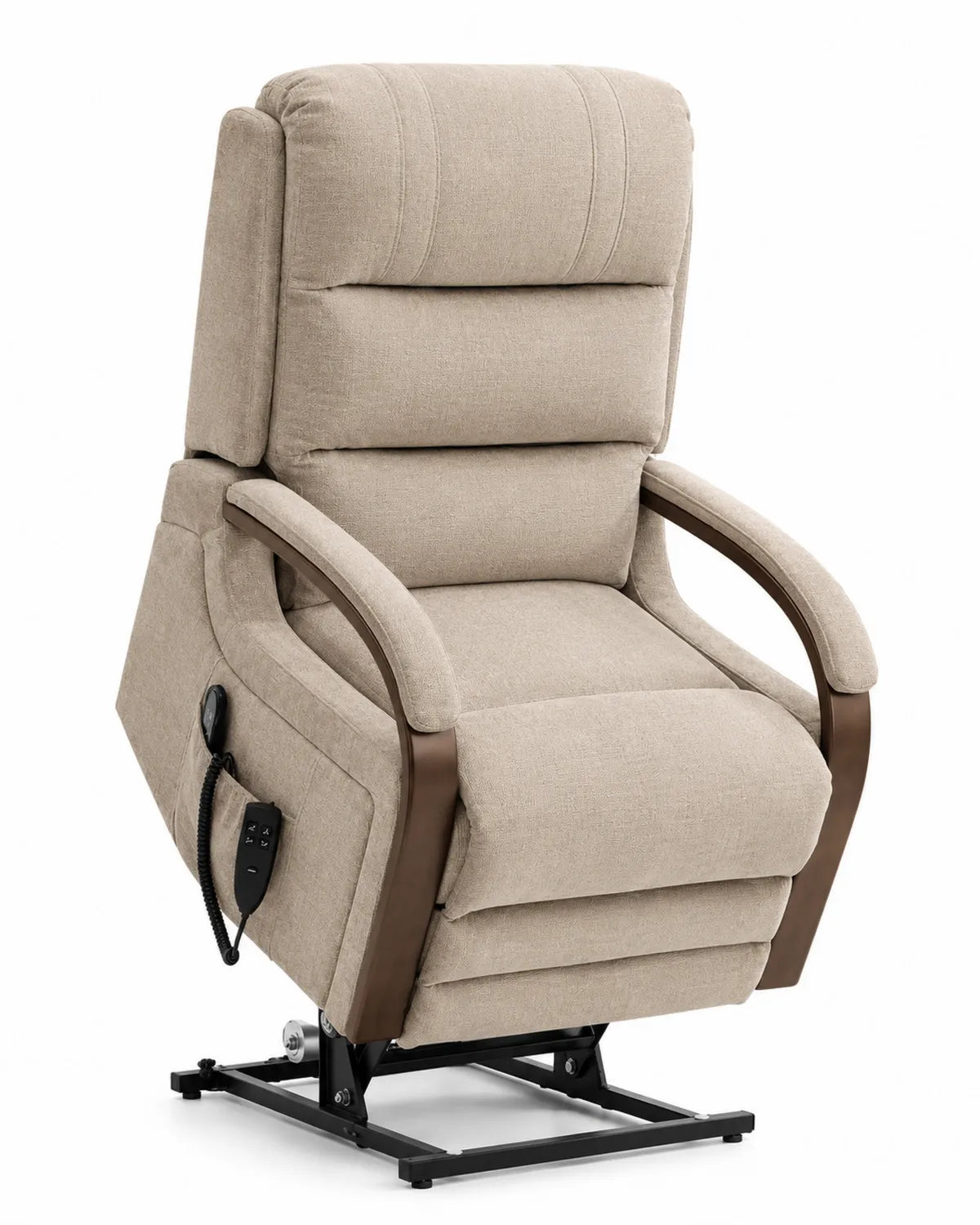 Fauteuil Électrique Releveur en Tissu Lin Beige
