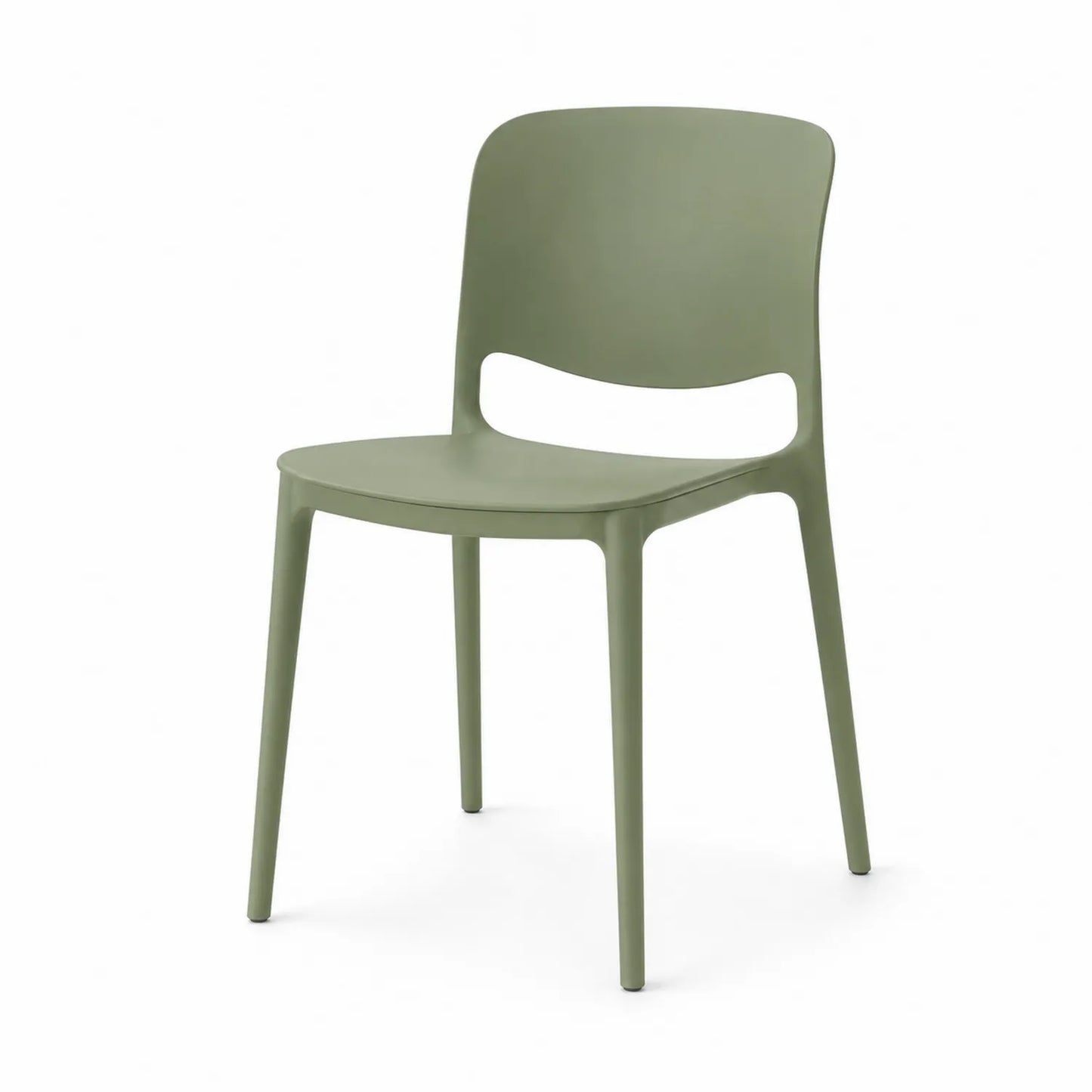 Chaise en plastique vert olive 82 cm