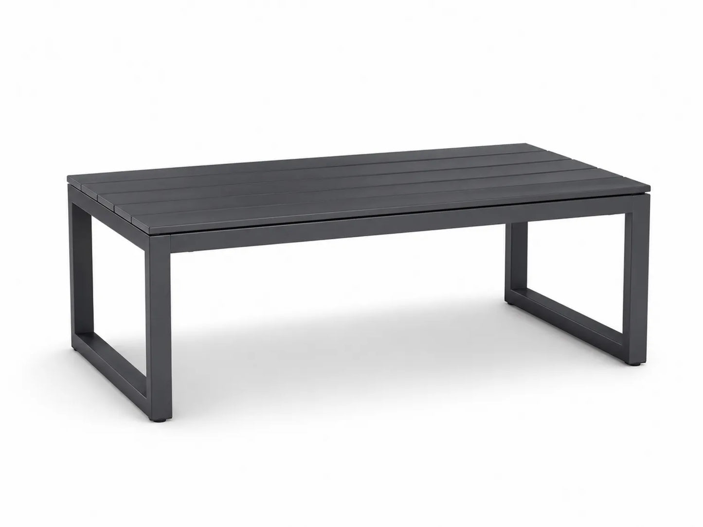 Table basse d'extérieur aluminium gris 120x60x45 cm