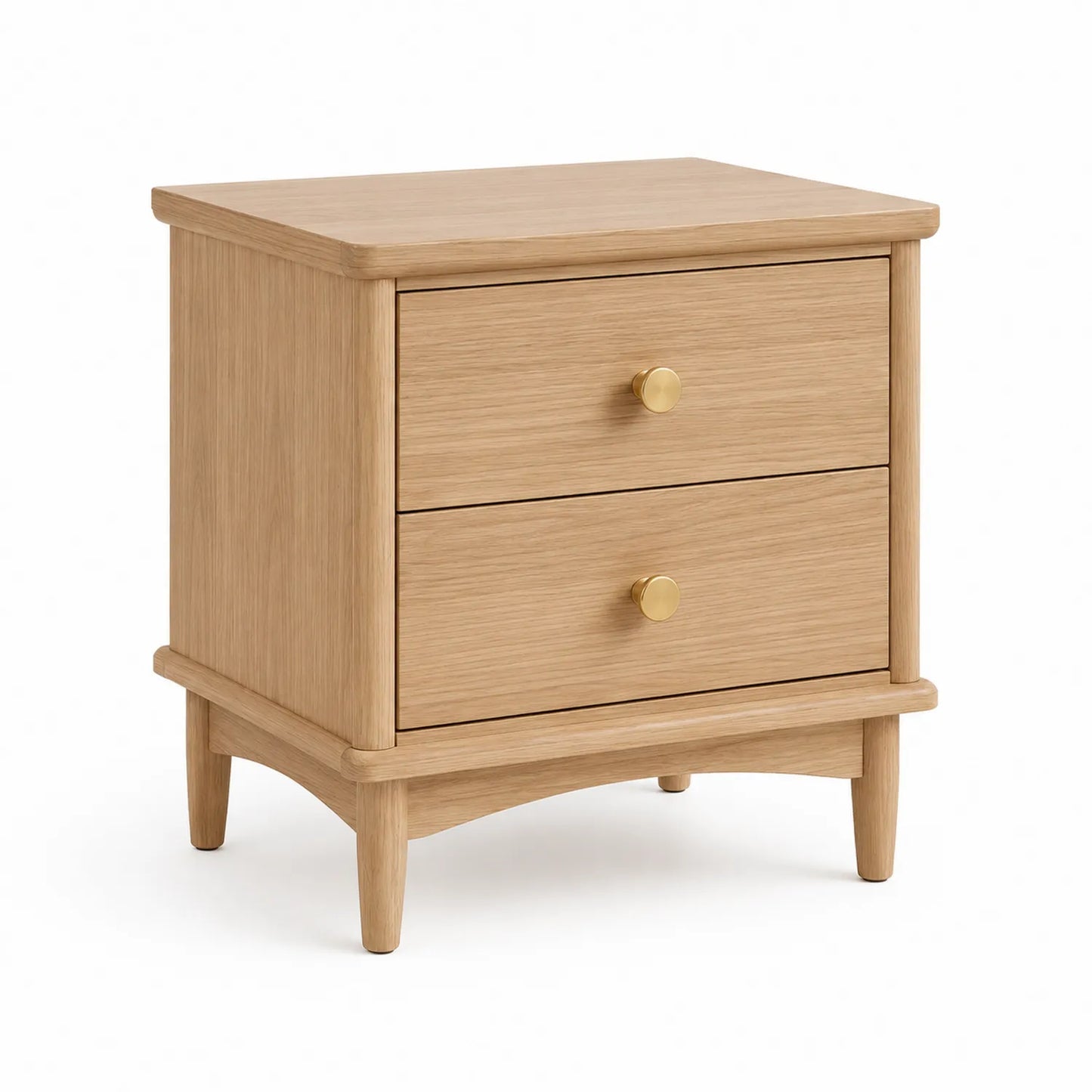 Table de chevet en bois avec 2 tiroirs 50x40x60cm