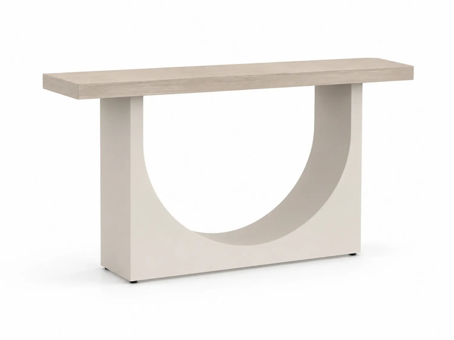 Console rectangulaire en bois et métal 120x30x75 cm Beige