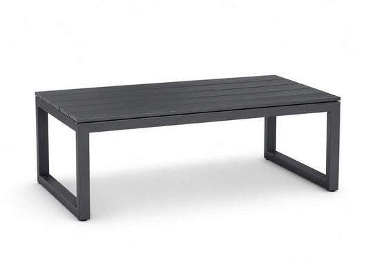 Table basse d'extérieur aluminium gris 120x60x45 cm