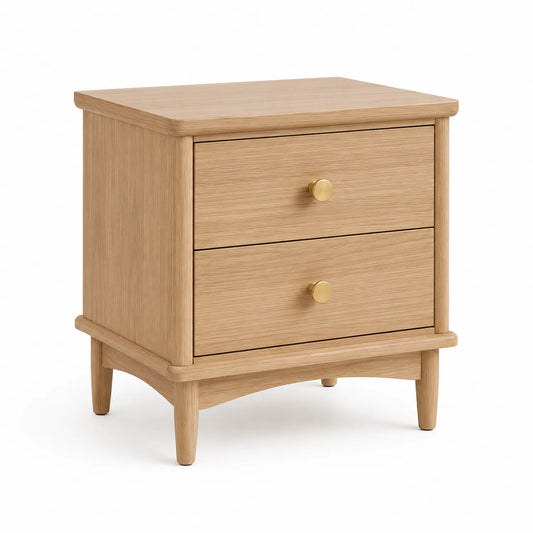 Table de chevet en bois avec 2 tiroirs 50x40x60cm