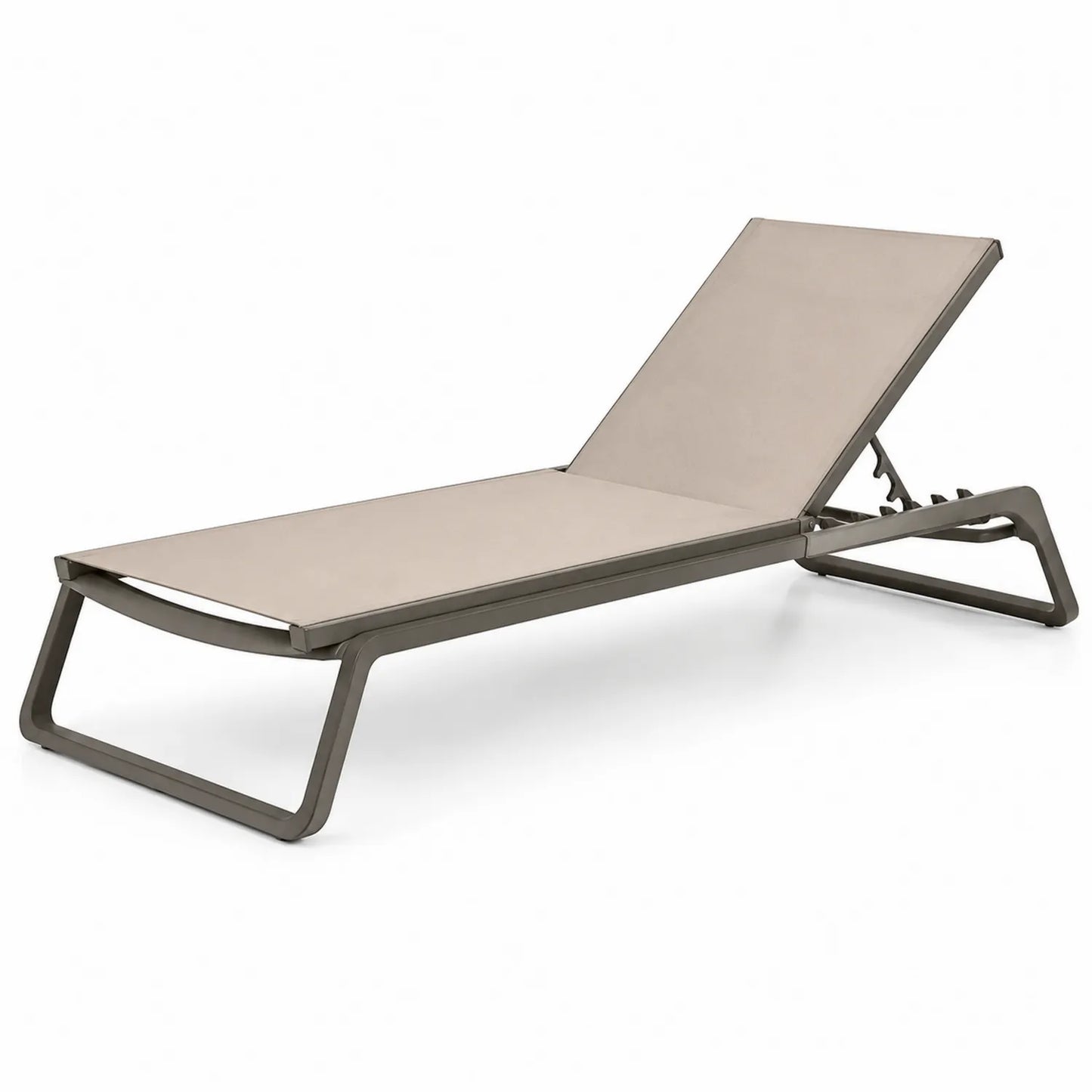 Bain de soleil aluminium textilène beige