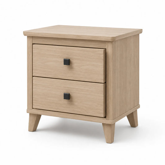 Table de chevet en bois avec 2 tiroirs 60x40x50 cm
