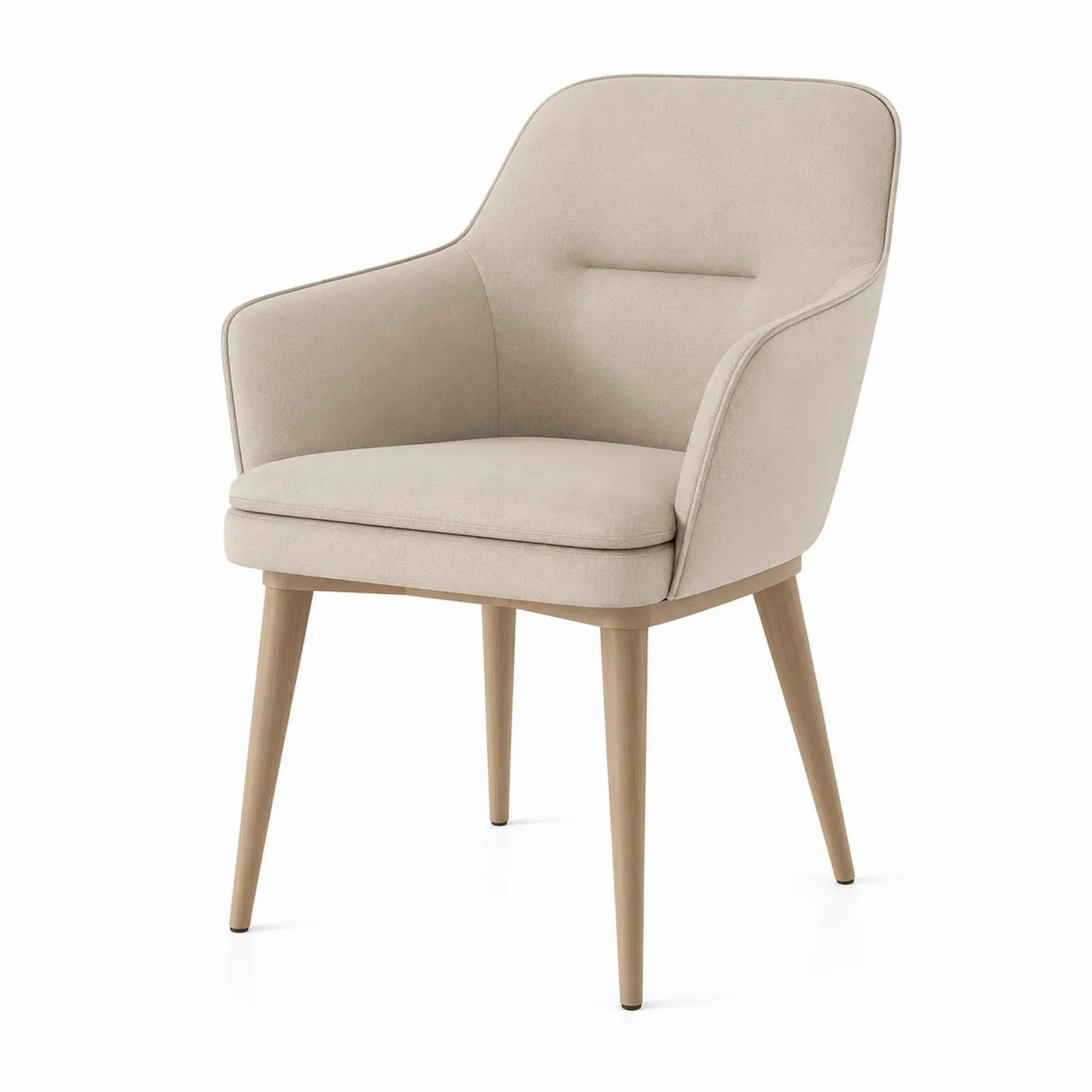 Chaise en tissu avec pieds en bois 60x60x85 cm