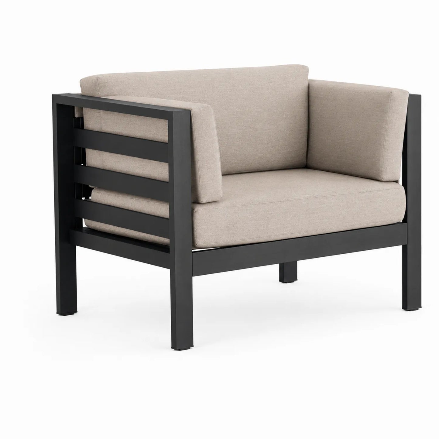 Fauteuil d'extérieur en aluminium Beige